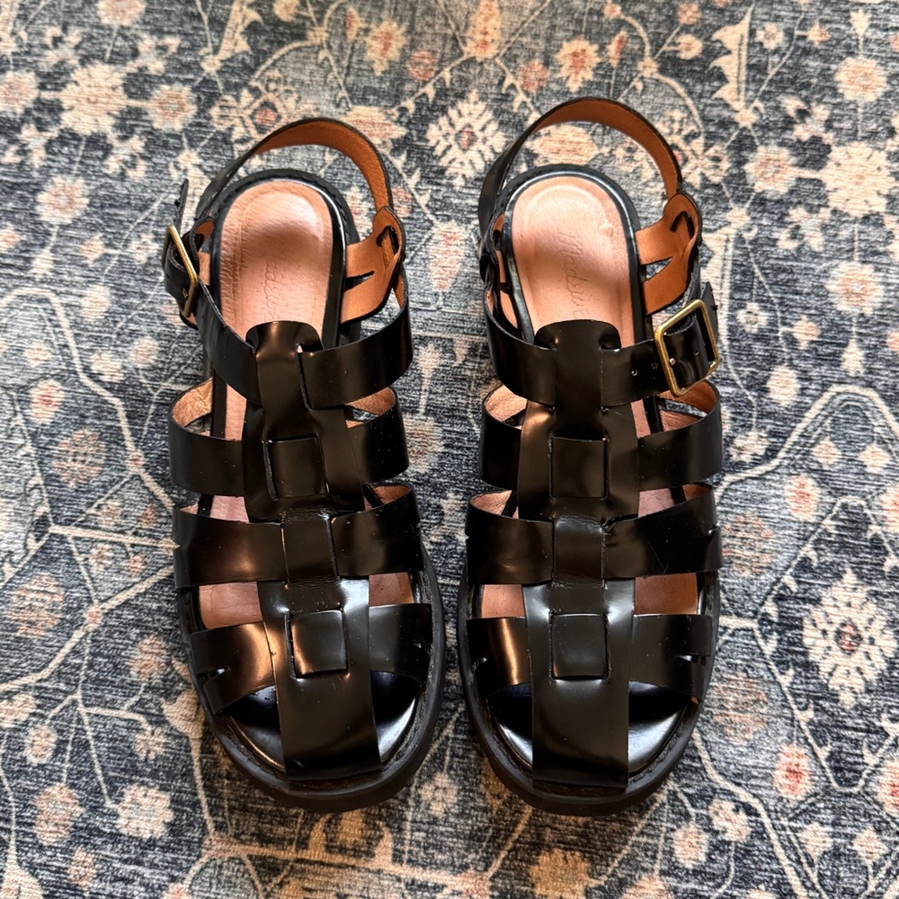 Madewell Black Strappy Sandals